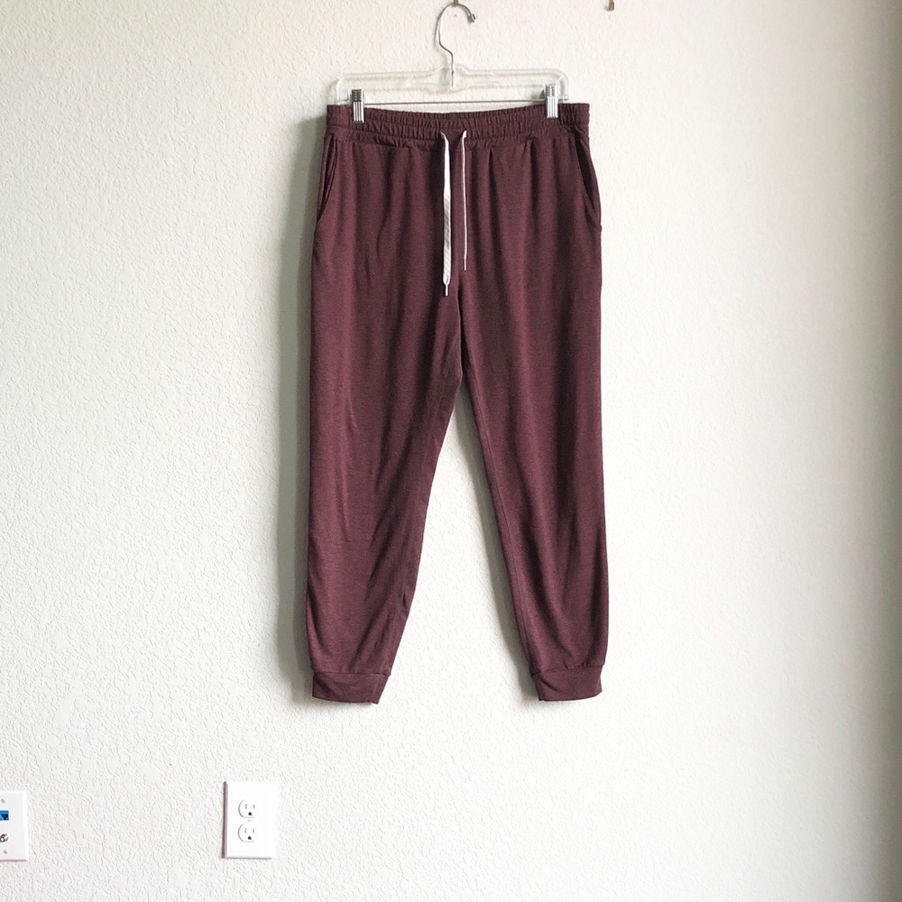 Vuori Womens Performance Joggers Heathered Red Brown Large VW303